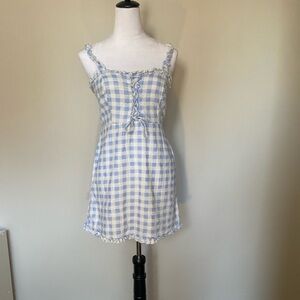 Urban outfitters blue and white dress, size M